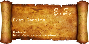 Eder Sarolta névjegykártya